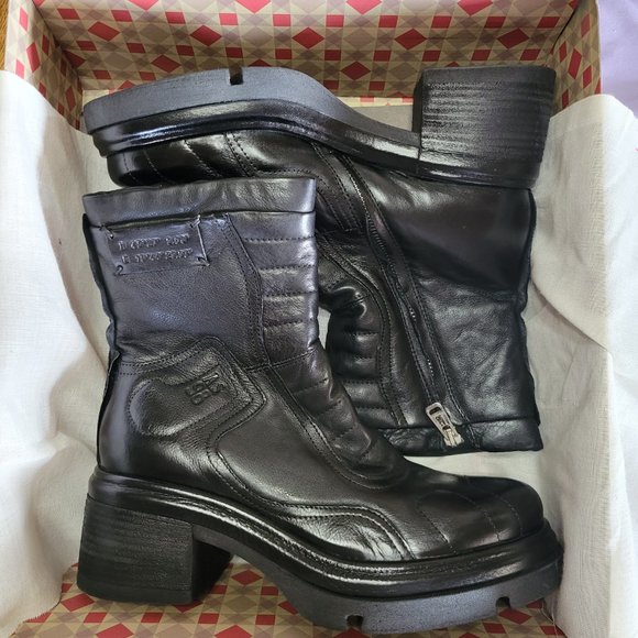 NIB A.S.98 Ethel Leather Ankle Boots, Black, EU Size 40 - Picture 4 of 8